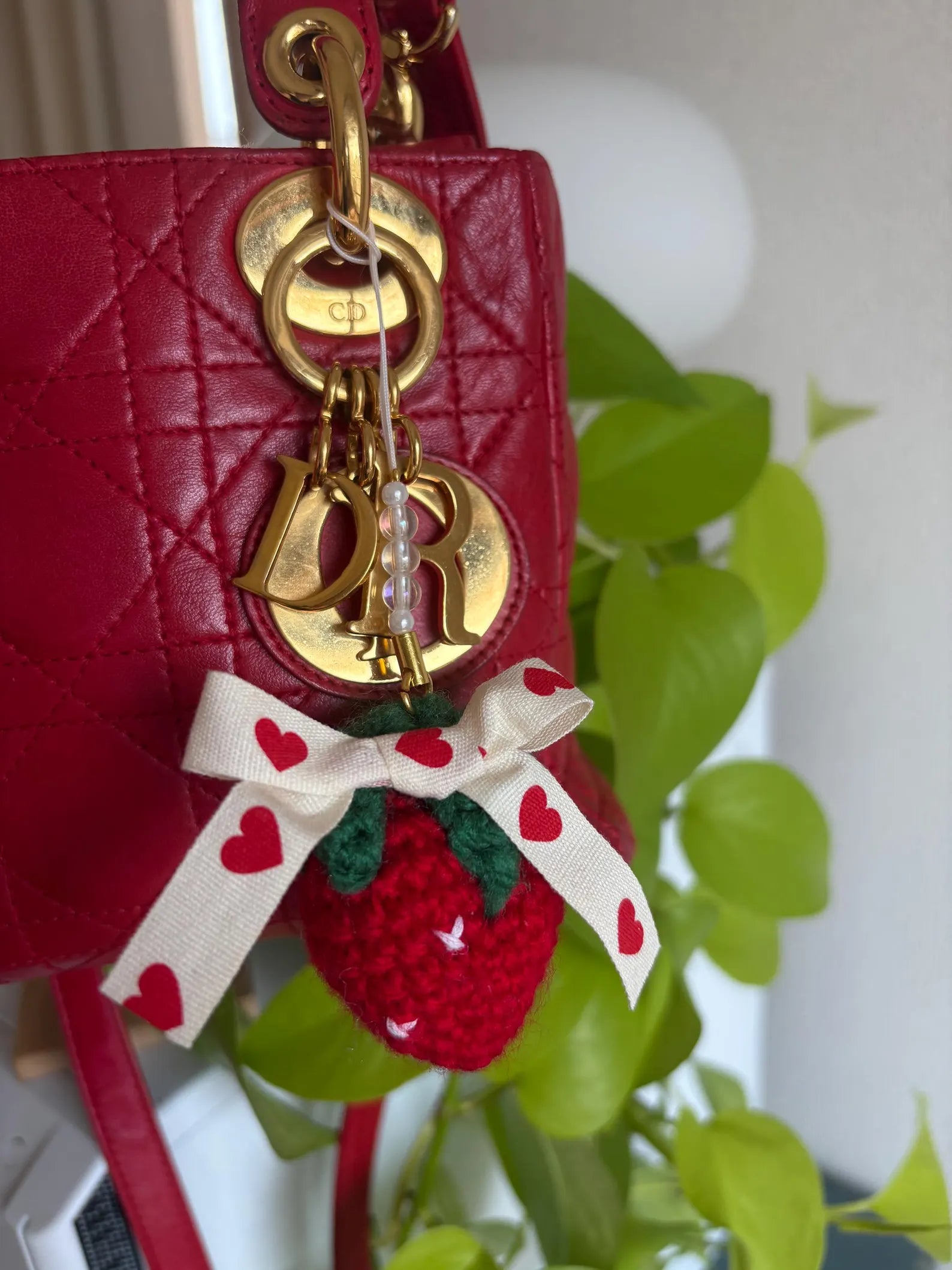 ~ Red Strawberry Charm for Bag or Keys ~